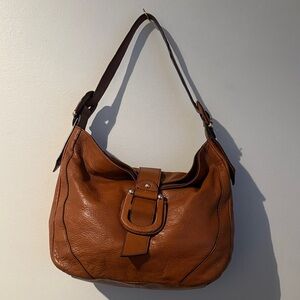 Etienne Aigner Tan Leather Hobo Bag
